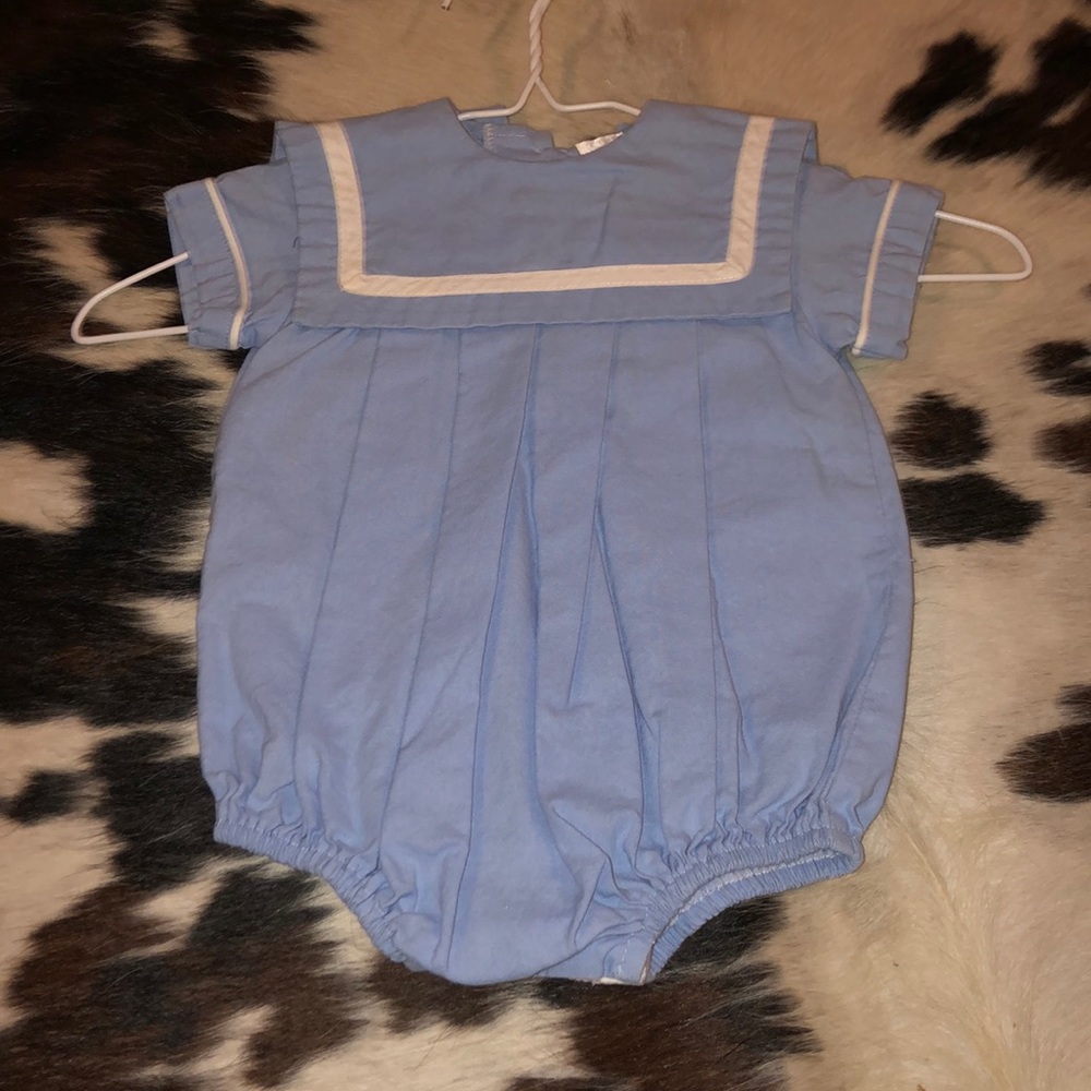 Sailor Baby Blue Romper